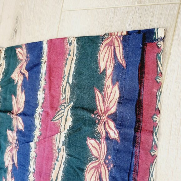 Vtg Mens Sauce by Berne Polo Tropical Floral Striped Short Sleeve Shirt Sz M - Picture 2 of 4